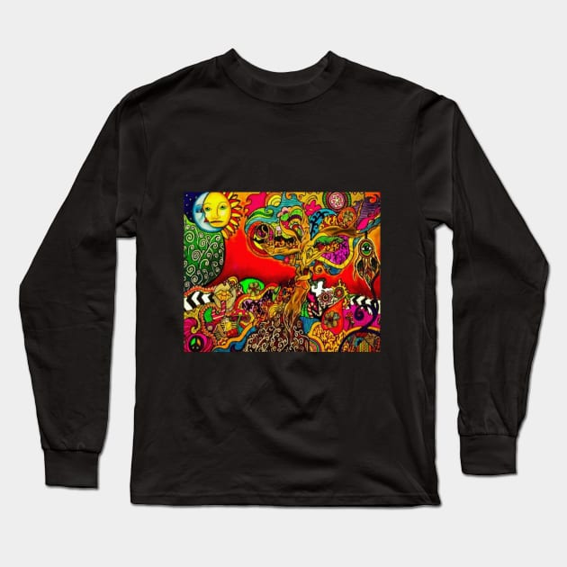 Psychedelic nature Long Sleeve T-Shirt by Psychedelic Creations